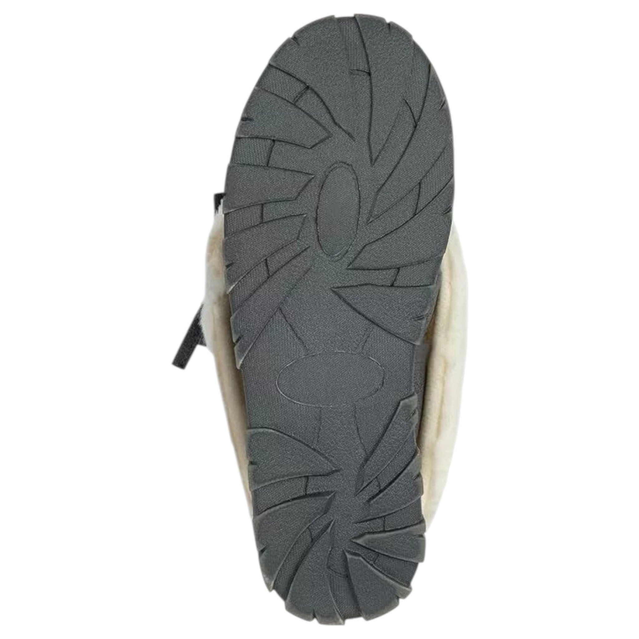 Women’s Dunlop slip-on slippers with bow detail and warm fleece lining in grey